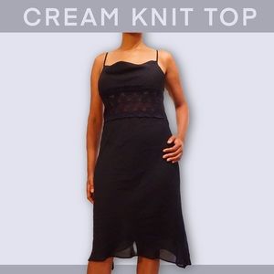 Angelo Black Cocktail Dress Silky Strappy